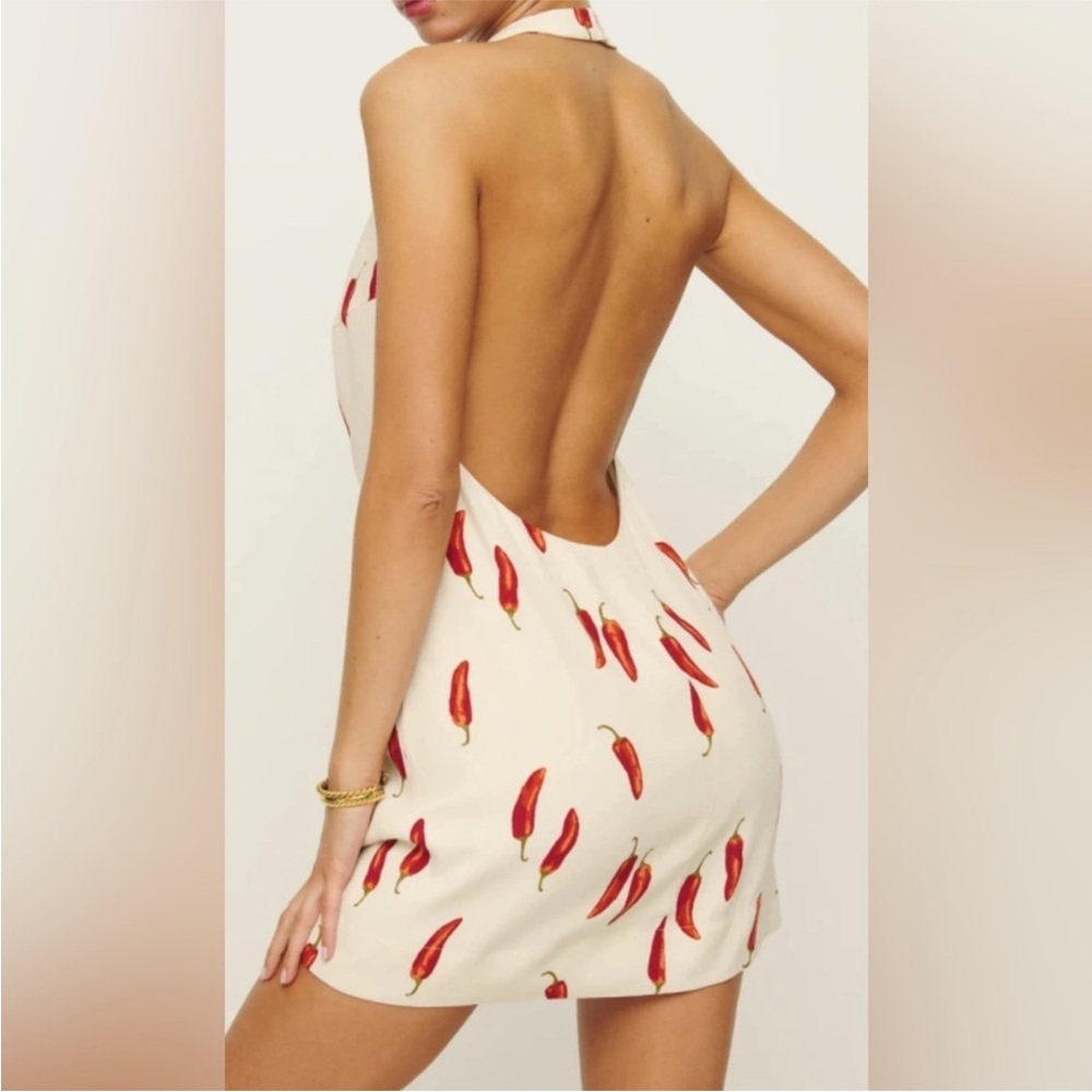 Reformation Avielle Jalapeño Mini Dress - Picture 3 of 8